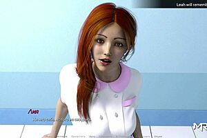 In this acting lesson, the patient kisses the lovely nurse deeply in the hospital