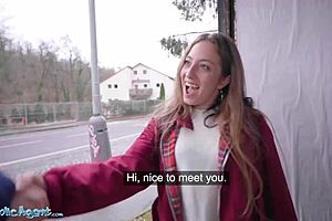 public agent spanish punk babe venom evil gets fucked bent over in public! 😈