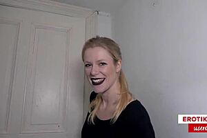 Tattooed German girl Claudia Swea suggestively rides fan's cock in doggystyle reality scene