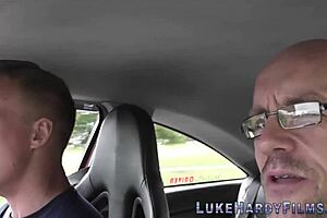 Wow, this British brunette gets spitroasted with huge cocks in a wild gay threesome high definition!