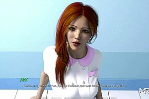 In this acting lesson, the patient kisses the lovely nurse deeply in the hospital