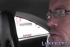 Wow, this British brunette gets spitroasted with huge cocks in a wild gay threesome high definition!