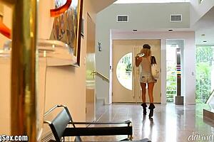 Blonde babe feels daring in outdoor masturbation ecstasy.