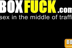 blonde milf's oiled massage turns public outdoor fuck