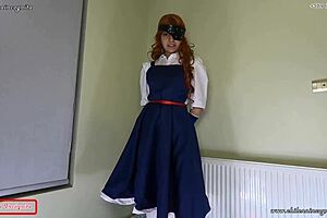 redhead otaku gives jerk off instructions like anime