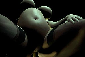 Curvy Mature Milf Humps Plastic Dick in 3D