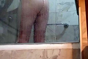 Gay voyeur catches mature men banging hard in public sauna