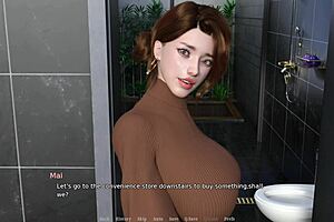 Big tits get a bath with cum after rough sex