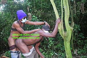 two straight tourists meet in the woods for a hot threesome fuck on soft grass