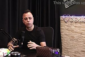 She says, 'Give me that blowjob after hearing about the condom in sheer red lingerie, Freddy, the king of dogging.'