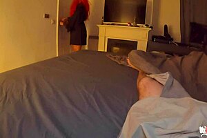 horny stepson gets blowjob from stepmom 😈