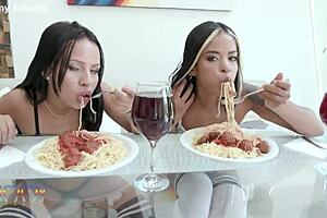 Natasha Rios Elisa Santos in P-Sluts Vol 16 Engage Bisexual Missionary with Two Large Cocks Tattoos