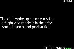 Two Hot Latinas Bent Over Doggy Fuck