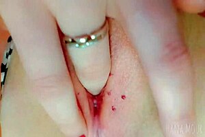 Horny Alone At Home, I Masturbate My Tight Shaved Pussy