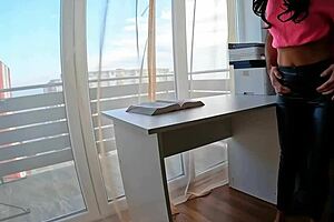 stepbro stopped my study session and seduced me into wet pussy fucking instead, bent over and all