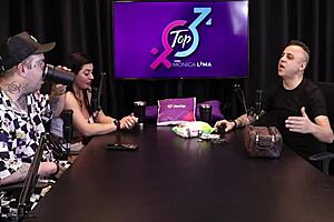 She says, 'Give me that blowjob after hearing about the condom in sheer red lingerie, Freddy, the king of dogging.'