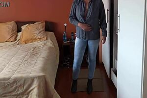 The Maid's Husband Watches While I Get Dressed For Work