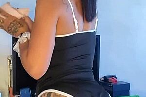 sexy tattooed brunette bitch solos in reality pornstar scene