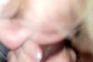 Dick sucking blonde slut with monster cock