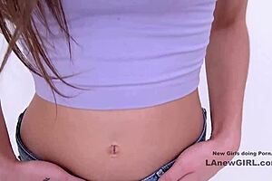 Hot brunette 20 gets anal fucking and creampie at audition casting