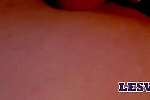 Big tits Jayden Jaymes getting her lesbian pussy licked hard