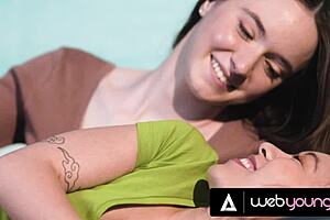 Asian cutie Kimmy Kimm soothed by girlfriend Hazel's touch