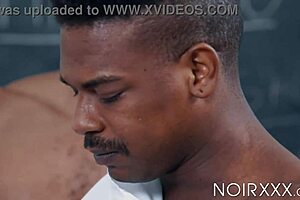 ebony hunks adrian and tony abandon books for intense bareback sex.