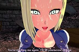 Android 18 gets sucked and fucked in HD