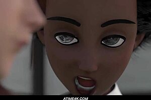 Black beauty gets her ass fucked hard by a big cock