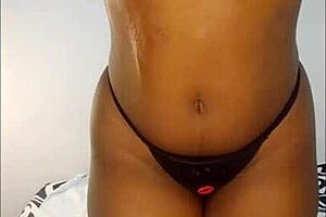 Stepmother's oiled tits get a messy cum shower - solo
