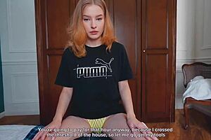 A hot milf seduces her stepson’s friend and gives a good blowjob