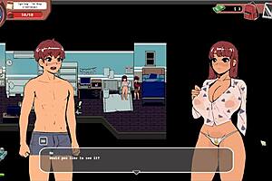 step sister touches cock for the first time in taboo hentai game