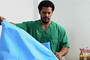 Blonde venezolana kerly hot de-stresses by fucking huge black masseur