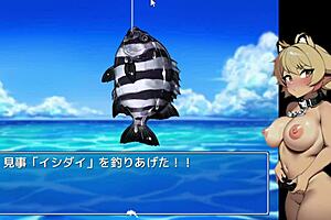 Play a hentai game with Nuki fishing and catch a sea monster