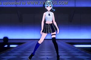 Anime babe Suisei strips and gets clothes ripped in this hot scene by Kiido