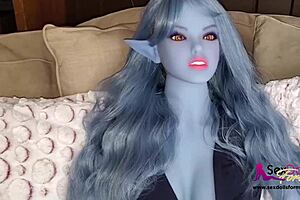 Rough pussy fuck with my pink lip sex doll