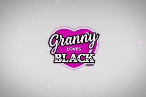 juicy granny slut bent over for rough black cock