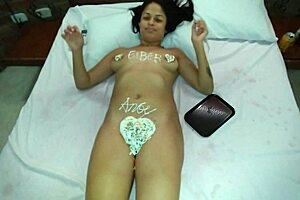 hubby passionately humiliates himself eating cheating wife's whipped cream pussy