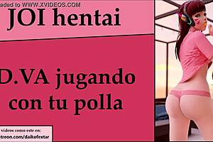 D Va plays with your cock in JOI