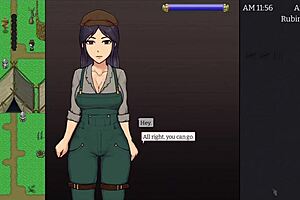 A mature milf works as border guard after war, in anime hentai with big tits and ass