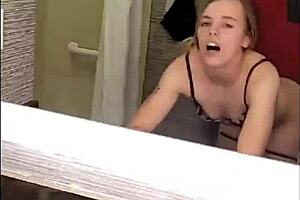 I fucked that tiny freshman in the hotel bathroom, he says