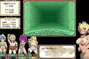 Realistic gameplay with sex and dungeon exploration in a hentai game