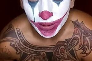 Joker Cosplay Solo Masturbation Fun