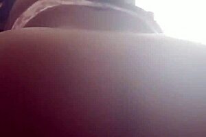 she rides with her big ebony ass in pov