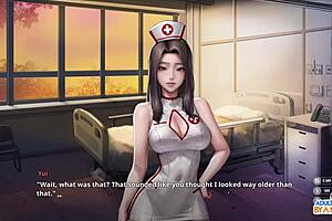 My naughty nurse Yui gives a surprise handjob at the festival