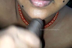 Indian caretaker gives blowjob, masturbation, and cumshot to owner.