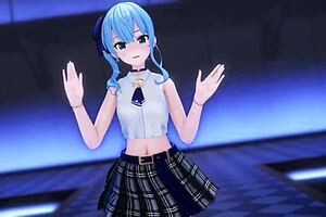 Anime babe Suisei strips and gets clothes ripped in this hot scene by Kiido