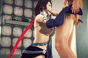 I suck Yuna in Final Fantasy hentai