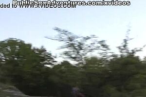 brunette flashing her tits in public street