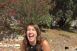 lexie gets her ass fucked by a huge cock outdoors!